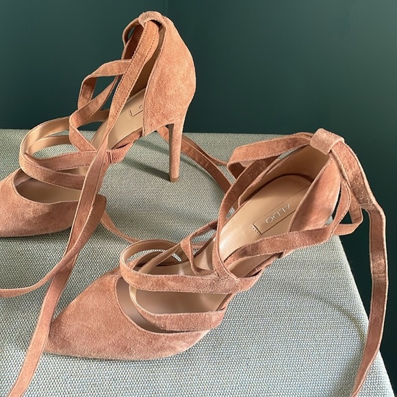 Aldo Tan Stiletto Heels with Lace-Up Design - Picture 6 of 8